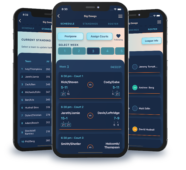 Schedule mockups